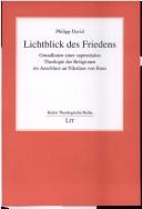 Cover for Lichtblick des Friedens: Grundlinien einer sapientialen Theologie der Religionen im Anschluss an Nikolaus von Kues