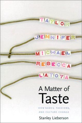 Cover for A matter of taste