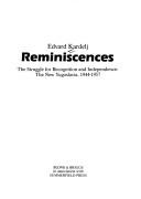 Cover for Reminiscences--the struggle for recognition and independence the new Yugoslavia, 1944-1957