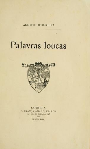 Cover for Palavras loucas.