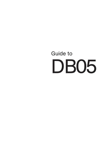 Cover for Guide to DB05