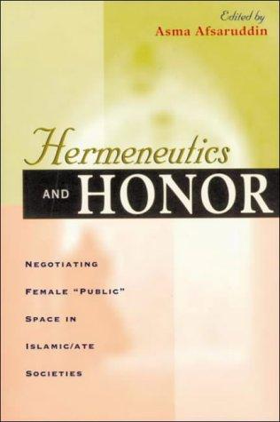 Cover for Hermeneutics and honor