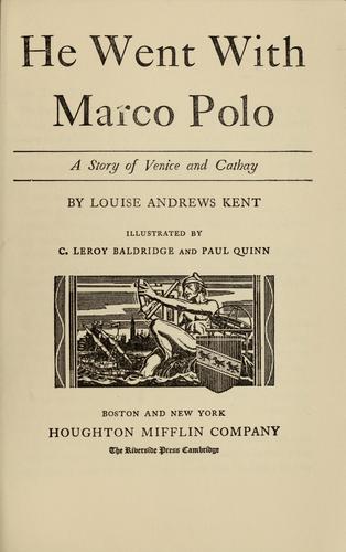 Cover for He went with Marco Polo