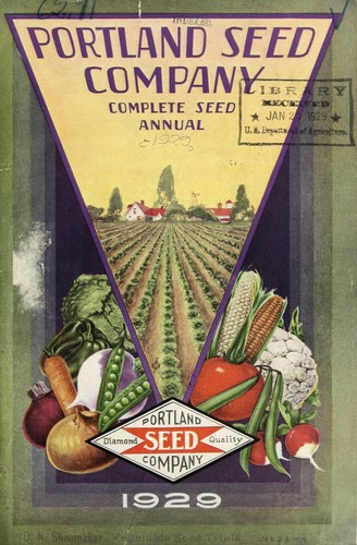 Cover for Portland Seed Company complete seed annual, 1929