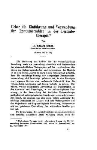 Cover for Archiv für Dermatologie und Syphilis