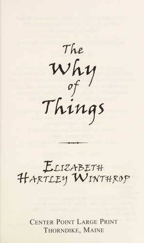 Cover for The Why of things