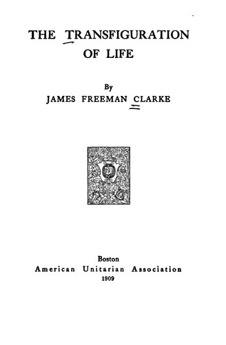 Cover for The transfiguration of life