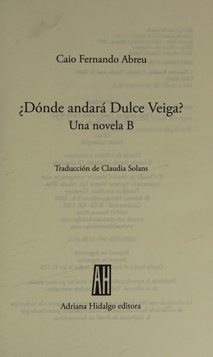 Cover for ¿Dónde andará Dulce Veiga? (Spanish Edition)