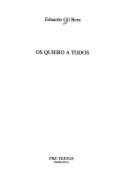 Cover for Os quiero a todos