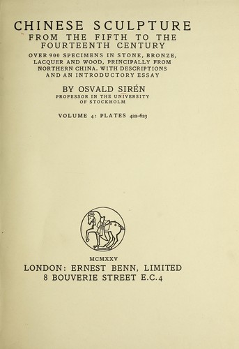 Cover for Chinese sculpture from the fifth to the fourteenth century