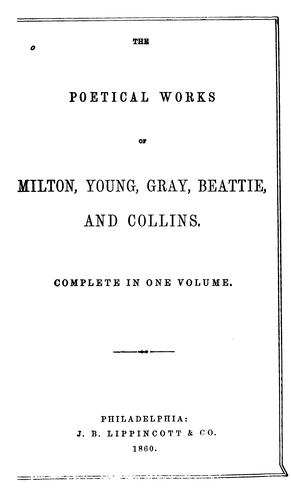 Cover for The Poetical Works of Milton, Young, Gray, Beattie, and Collins