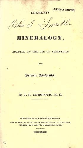 Cover for Elements of mineralogy