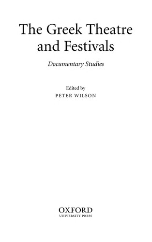 Cover for The Greek theatre and festivals