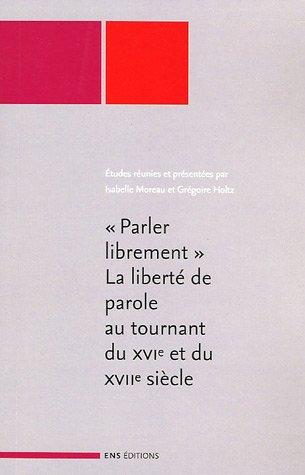 Cover for "Parler librement"