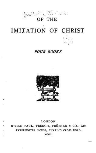 Cover for Of the Imitation of Christ: Four Books