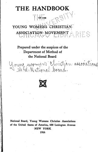 Cover for The handbook of the Young women's Christian association movement