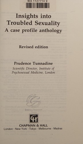 Cover for Insights into Troubled Sexuality (Psychosexual Medicine Series)