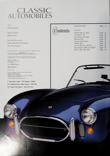 Cover for Classic Automobiles
