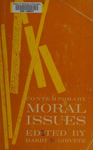 Cover for Contemporary moral issues.