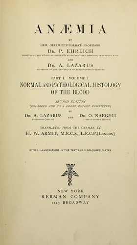 Cover for Anaemia