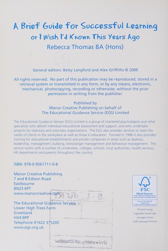 Cover for Brief Guide for Successful Learning