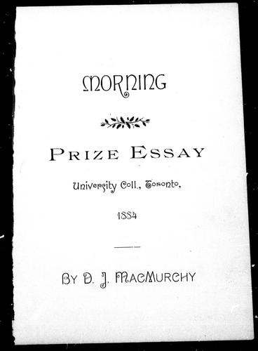 Cover for Morning