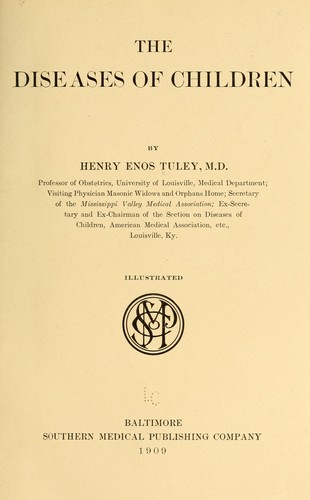 Cover for The diseases of children