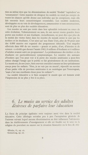 Cover for Role des musees dans l'education des adultes