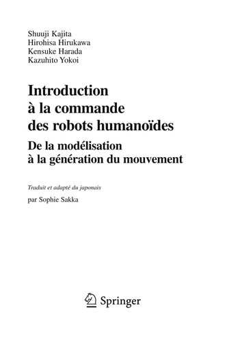 Cover for Introduction à la commande des robots humanoïdes