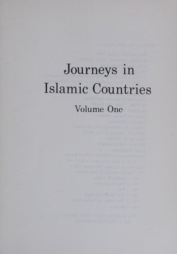 Cover for Journeys in Islamic countries
