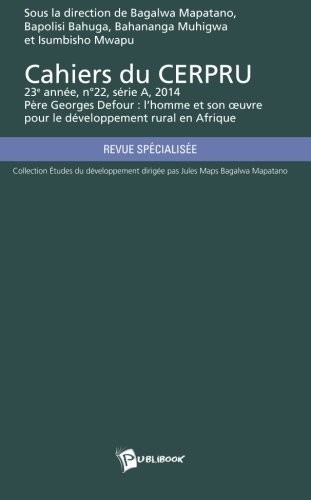 Cover for Cahiers du CERPRU (French Edition)