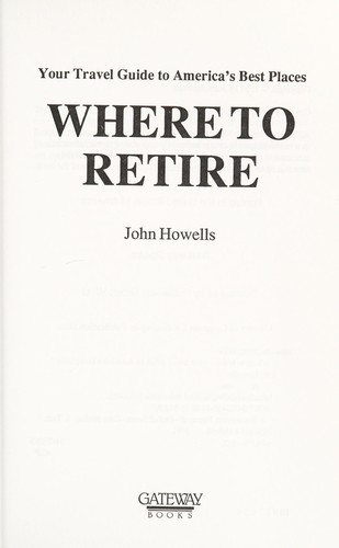 Cover for Where to retire