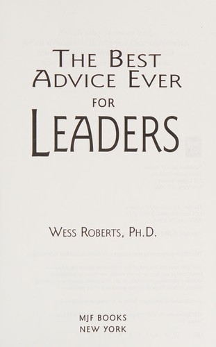 Cover for The Best Advice Ever for Leaders