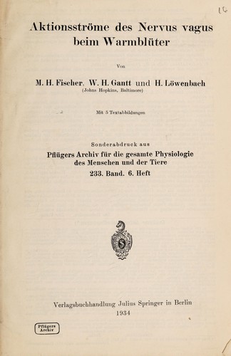 Cover for Aktionsströme des Nervus vagus beim Warmblüter