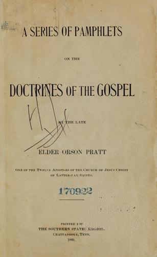 Cover for A series of pamphlets on the doctrines of the gospel