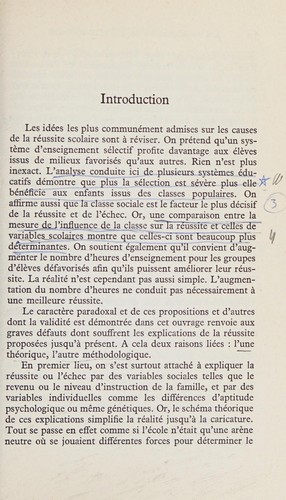 Cover for Les paradoxes de la réussite scolaire