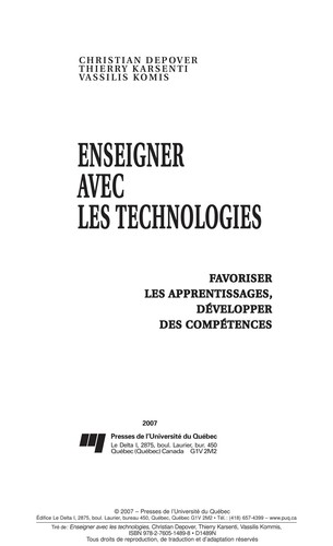 Cover for Enseigner avec les technologies