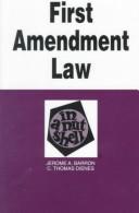 Cover for First Amendment law in a nutshell