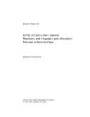 Cover for A Plot of One's Own - Gender Relations and Irrigated Land Allocation Policies in Burkina Faso (Research Report)