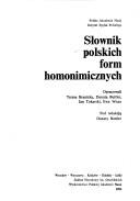 Cover for Słownik polskich form homonimicznych