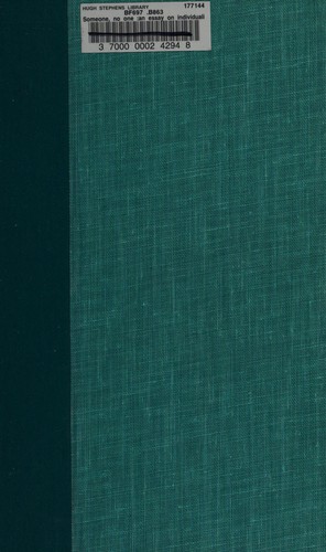 Cover for Someone, no one