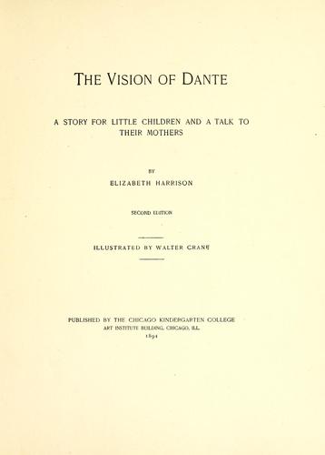 Cover for The vision of Dante
