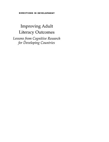 Cover for Improving adult literacy outcomes