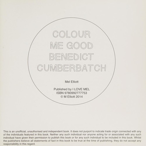 Cover for Colour Me Good Benedict Cumberbatch