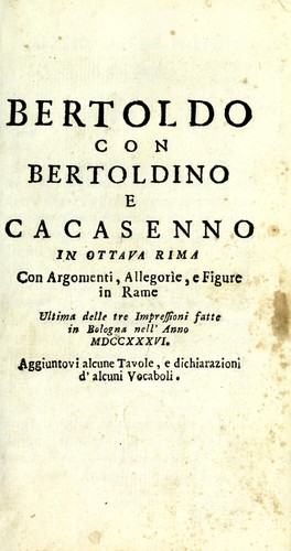 Cover for Bertoldo