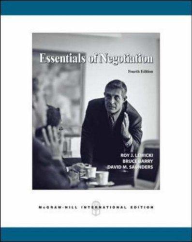 Cover for Essentials of Negotiation