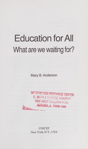 Cover for Education for all