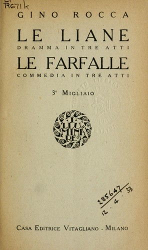 Cover for Le liane
