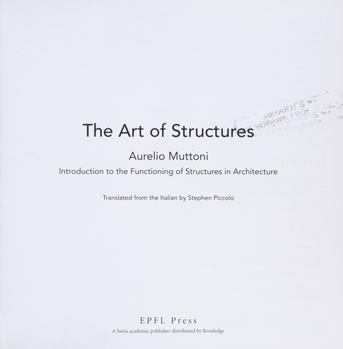 Cover for The art of structures