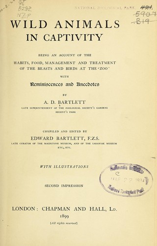 Cover for Wild animals in captivity
